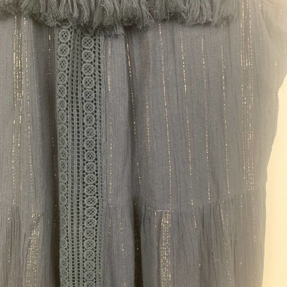 Anthropologie Womens Maeve Abilene Black Maxi Sleeveless Crochet strappy neck M - Picture 4 of 8